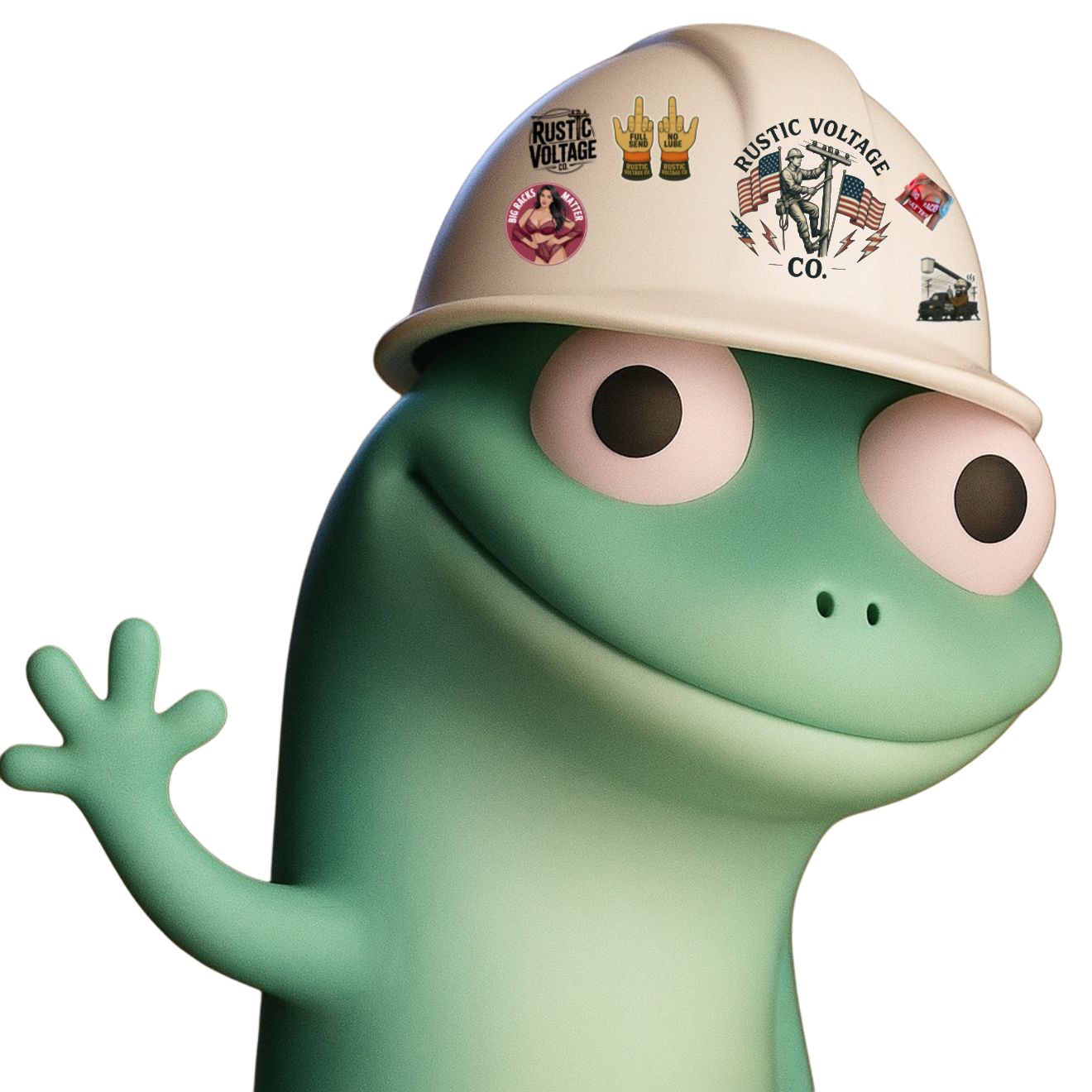 Lizard lizard lizard Hard hat sticker Rustic Voltage Co