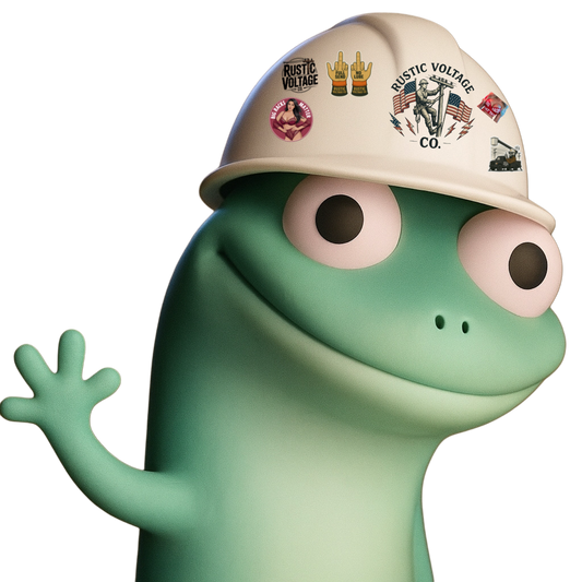 Lizard lizard lizard Hard hat sticker Rustic Voltage Co