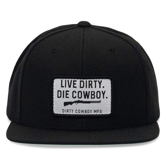 Live Dirty. Die Cowboy. Flatbill SnapBack