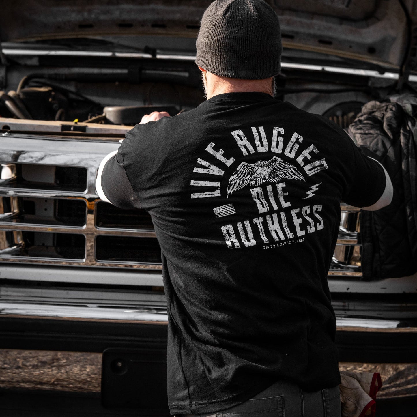 Live Rugged Die Ruthless Men's T-Shirt