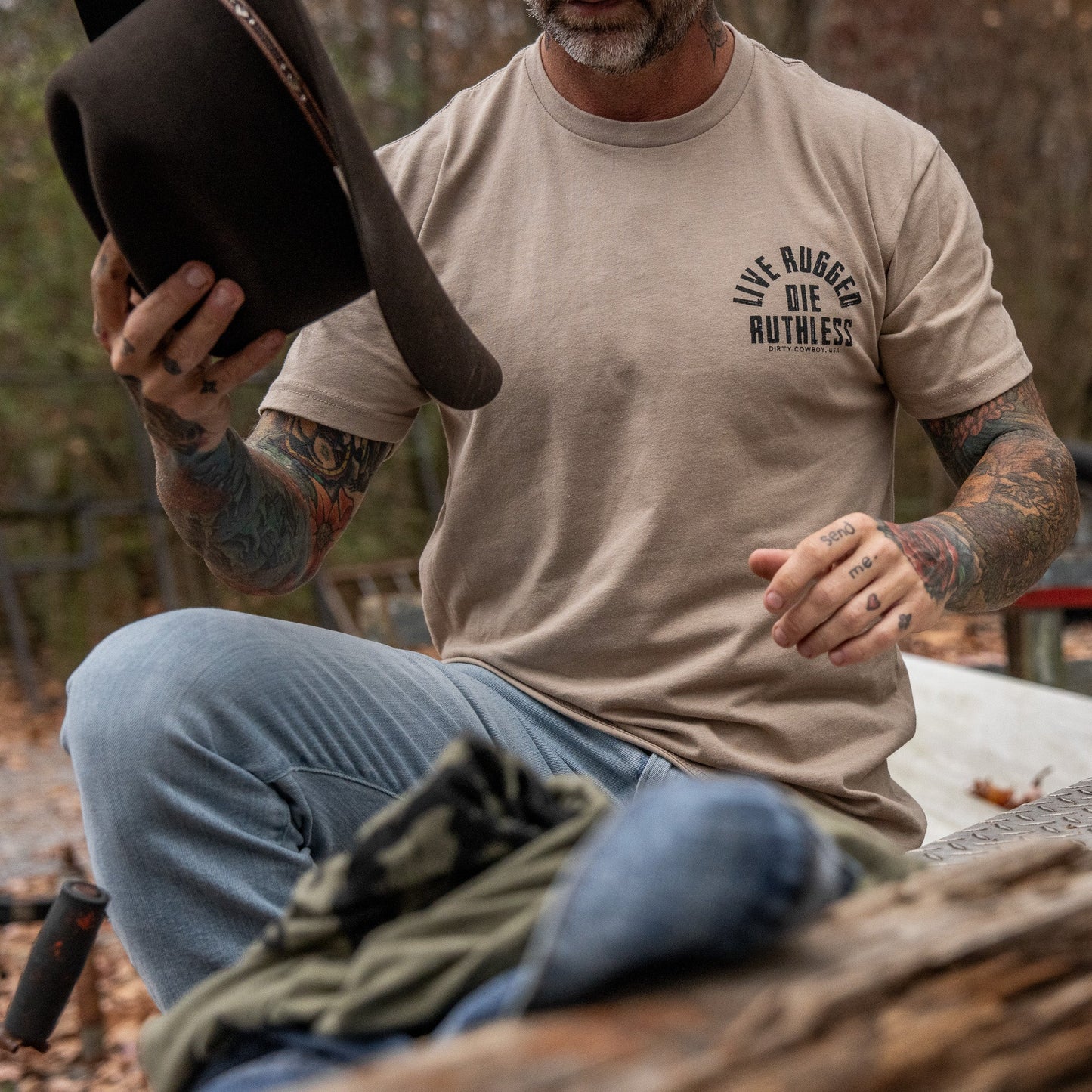 Live Rugged Die Ruthless Men's T-Shirt