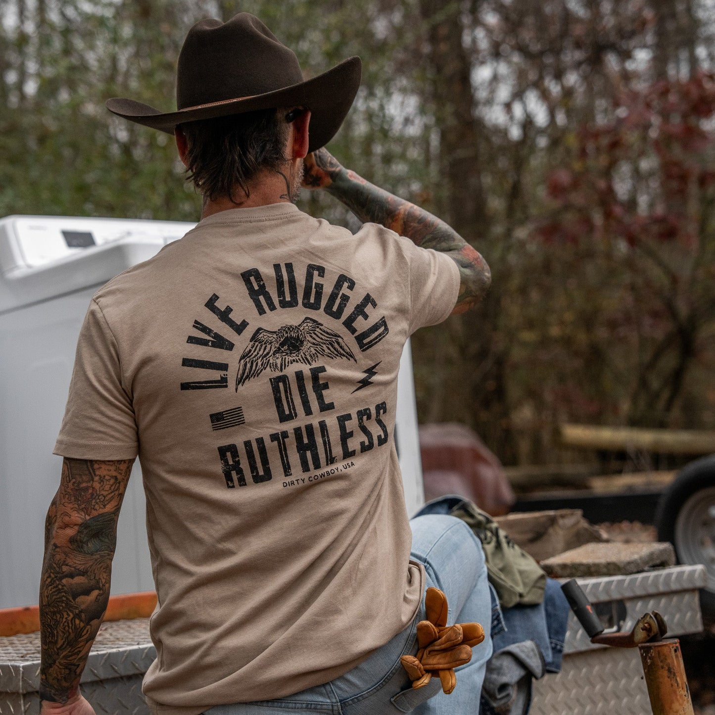 Live Rugged Die Ruthless Men's T-Shirt