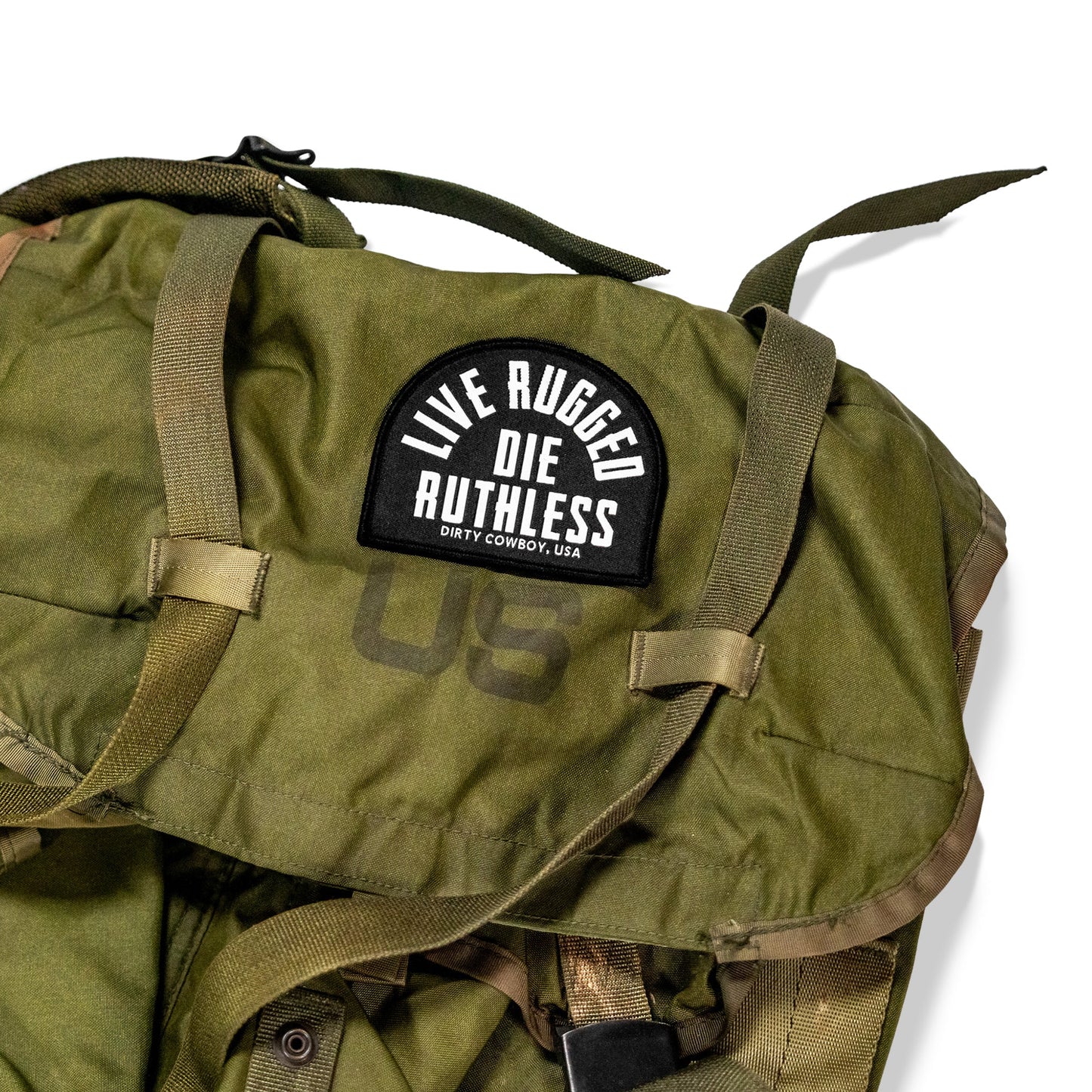 Live Rugged. Die Ruthless Velcro Patch