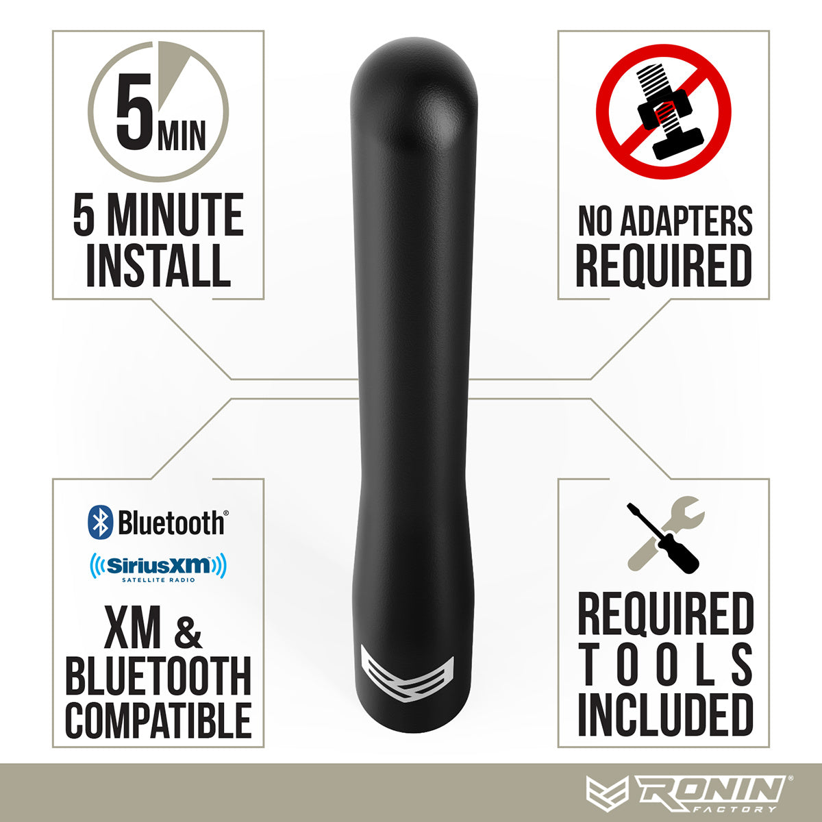 JEEP TUFFLOCK® SHORT ANTENNA (4 INCH)
