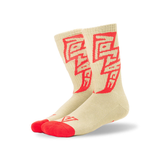 Bunney Bolt Tan Lucky Cotton Crew Socks VOLTAGE LTD