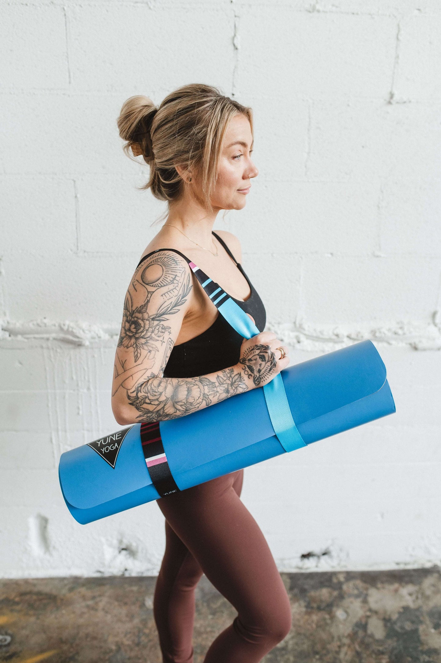 Yoga Strap | Stretching Strap | Metal Buckles | Blue | Yune Yoga | The Horatio