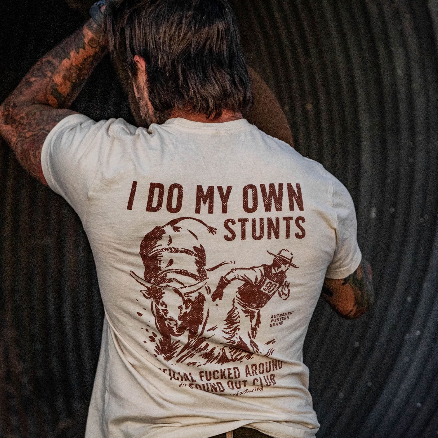 I Do My Own Stunts | Official F*cked Around Found Out Club Men's T-Shirt DIRTY COWBOY MFG