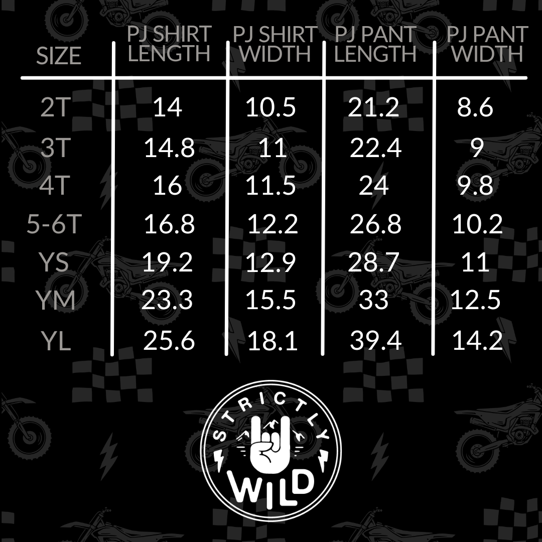 Moto Girl 2 Piece Pajamas Strictly Wild