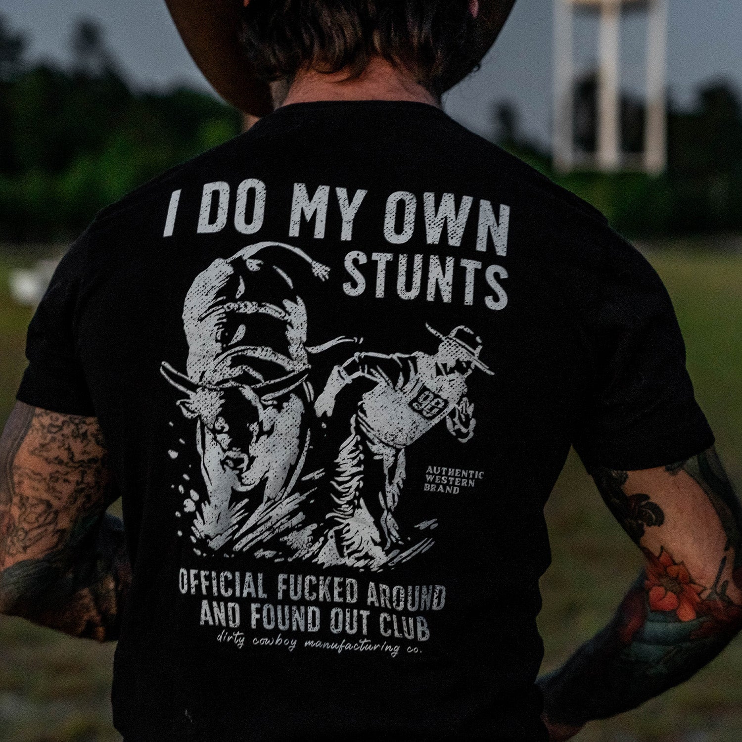 I Do My Own Stunts | Official F*cked Around Found Out Club Men's T-Shirt DIRTY COWBOY MFG