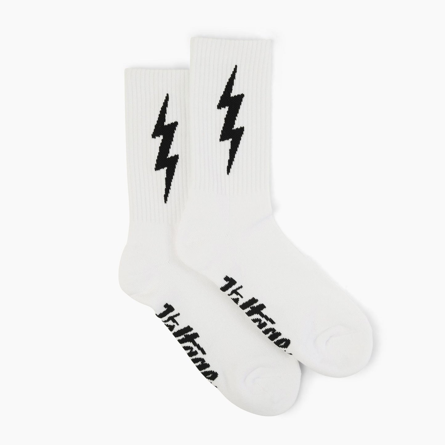White VOLT Lucky Cotton Crew Socks VOLTAGE LTD